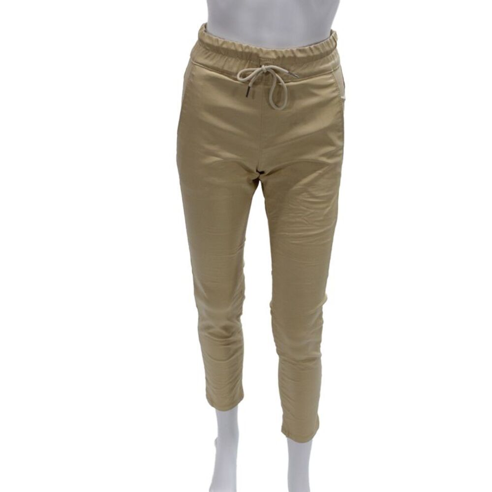 Flog Women Jogger Pants Beige Drawstring Casual Size 24